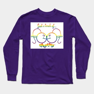 Just A Touch of LOVE - LGBTQIA+ Females - Horizontal - Front Long Sleeve T-Shirt